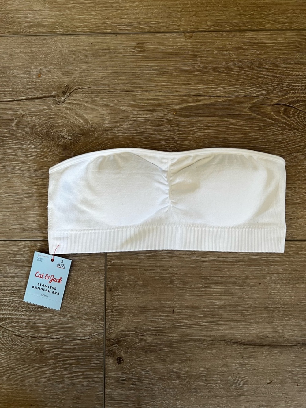 Kids White Seamless Bandeau Bra